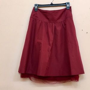 The Limited Size 6 Burgundy/ Red Tulle Skirt